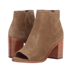 Frye Danica suede peep toe bootie